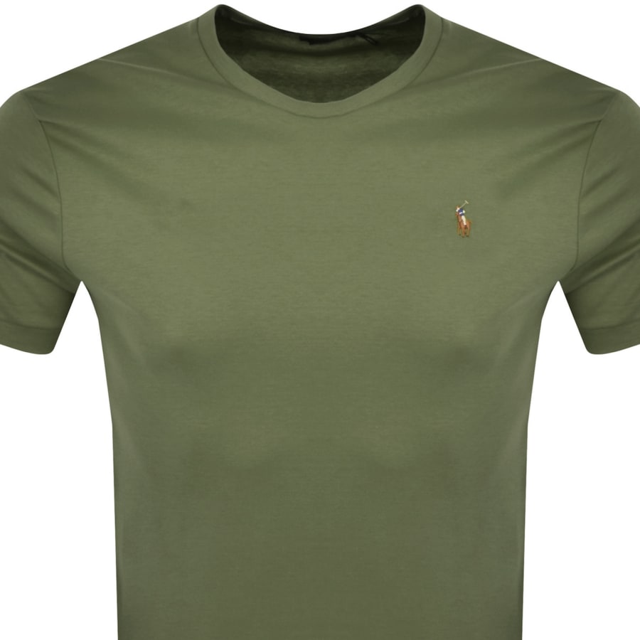 Olive green ralph lauren t shirt cheap